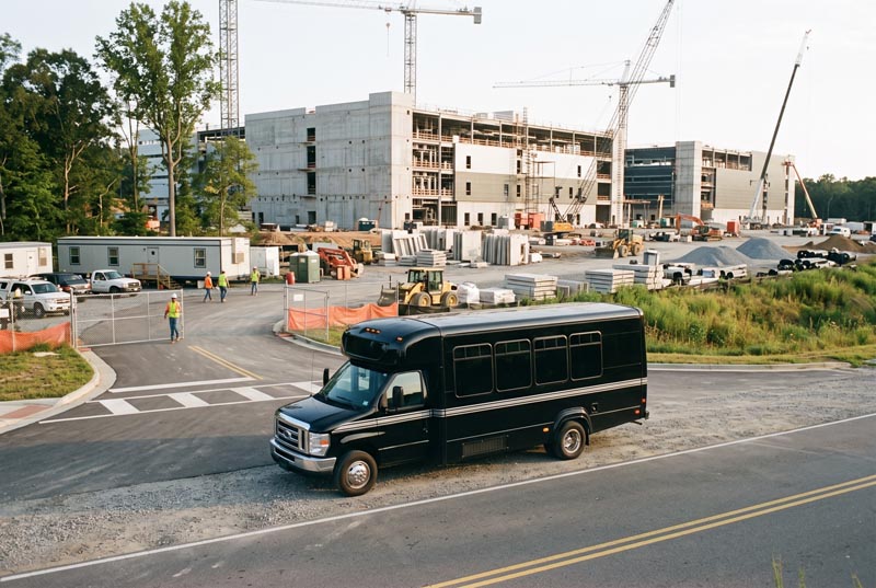 Construction Site Shuttle Bus Services in Washington, DC